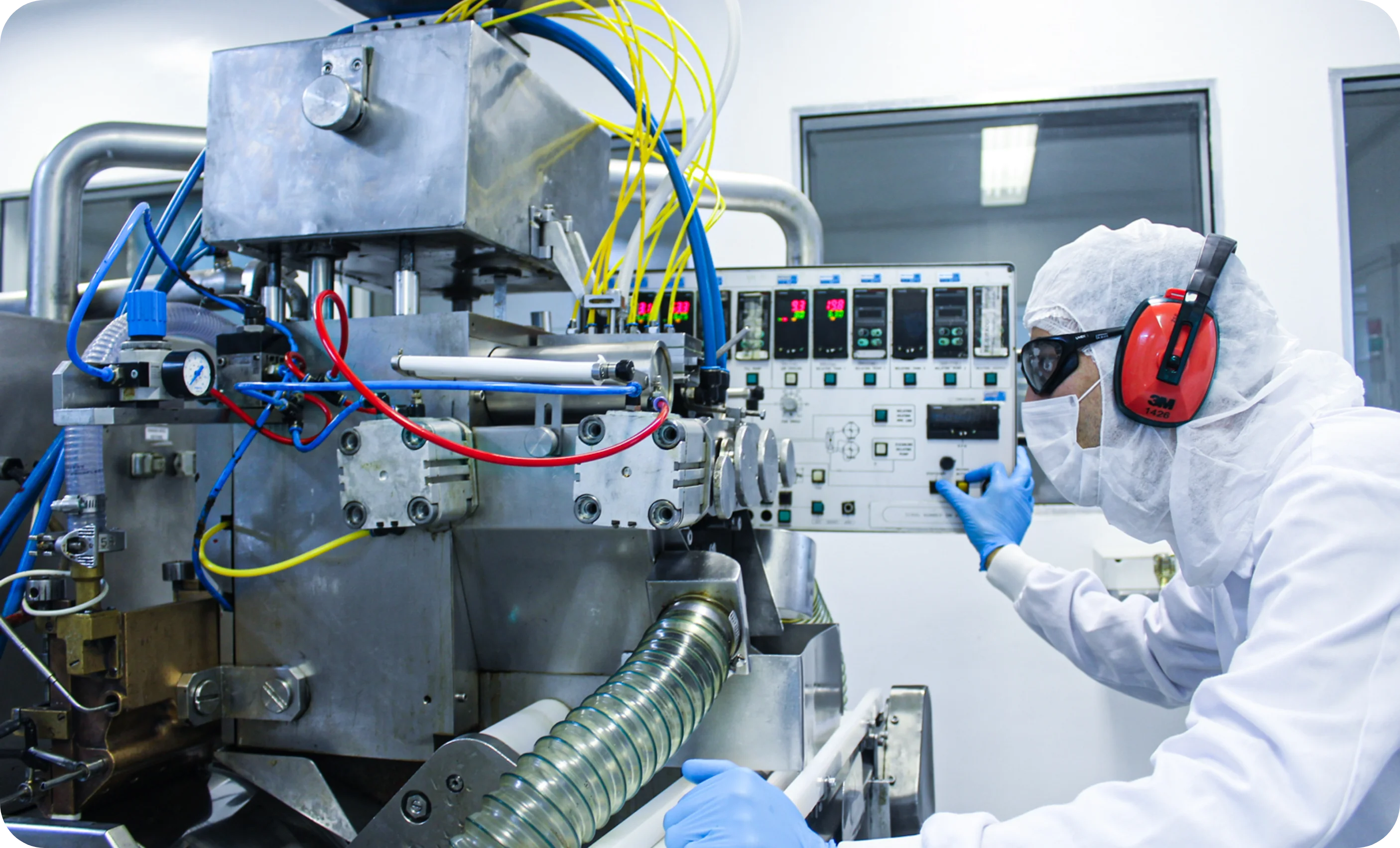 Operator in a controlled manufacturing environment