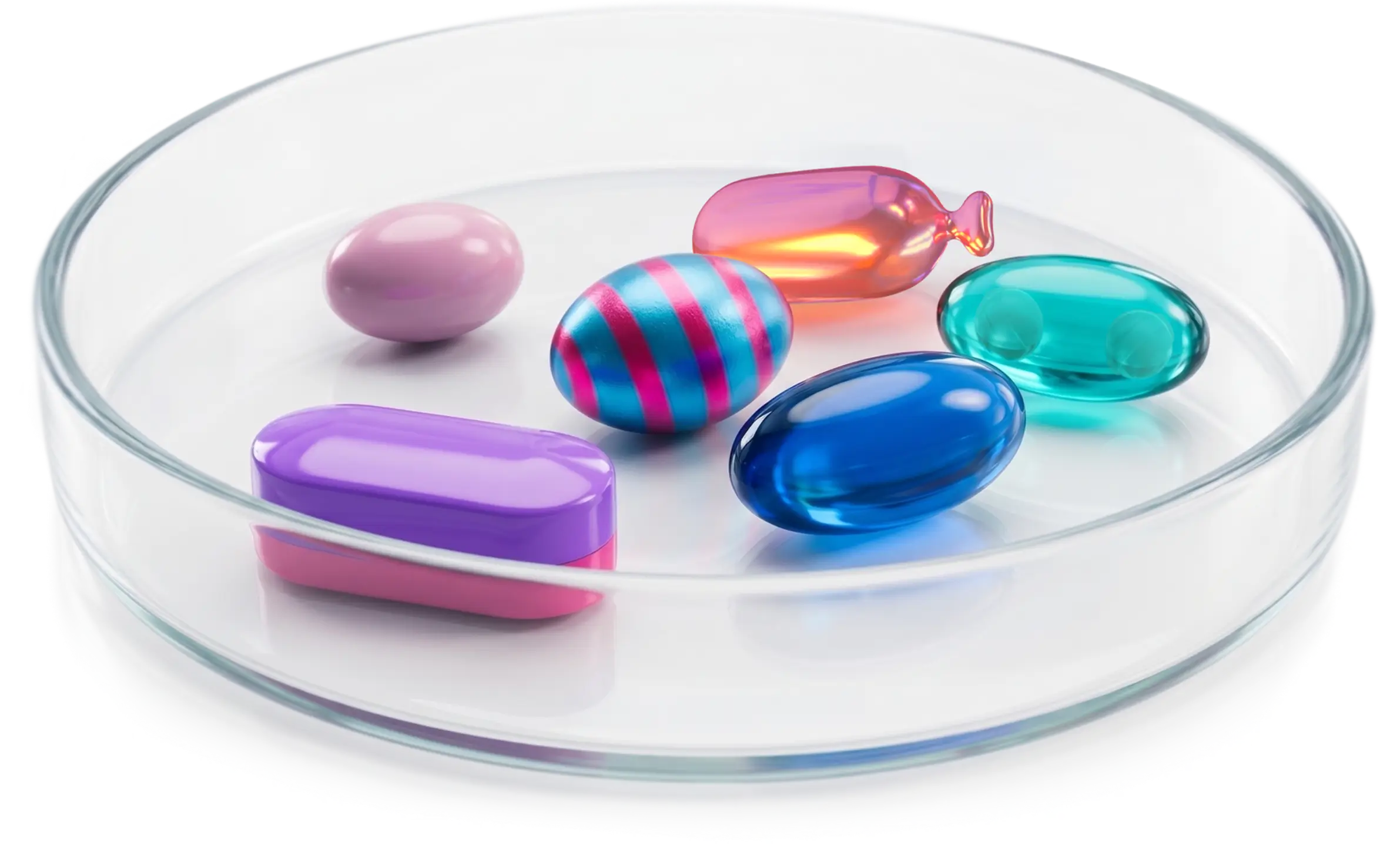 Colorful consumer healthcare capsules